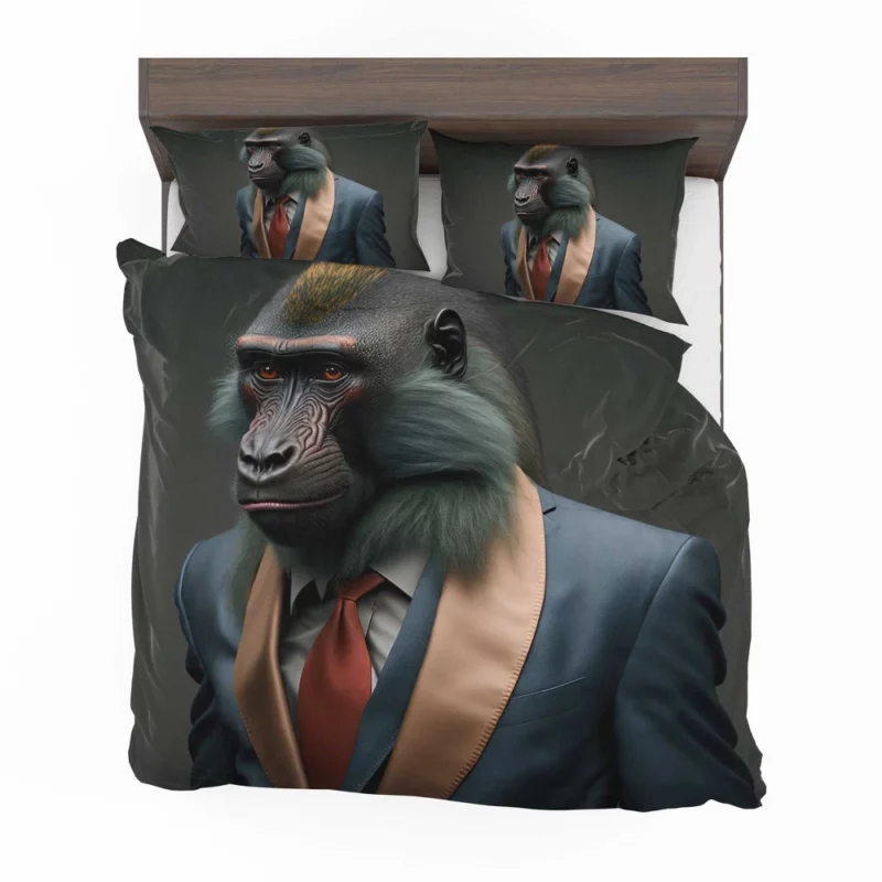 Dapper Monkey in a Suit Bedding Set 2