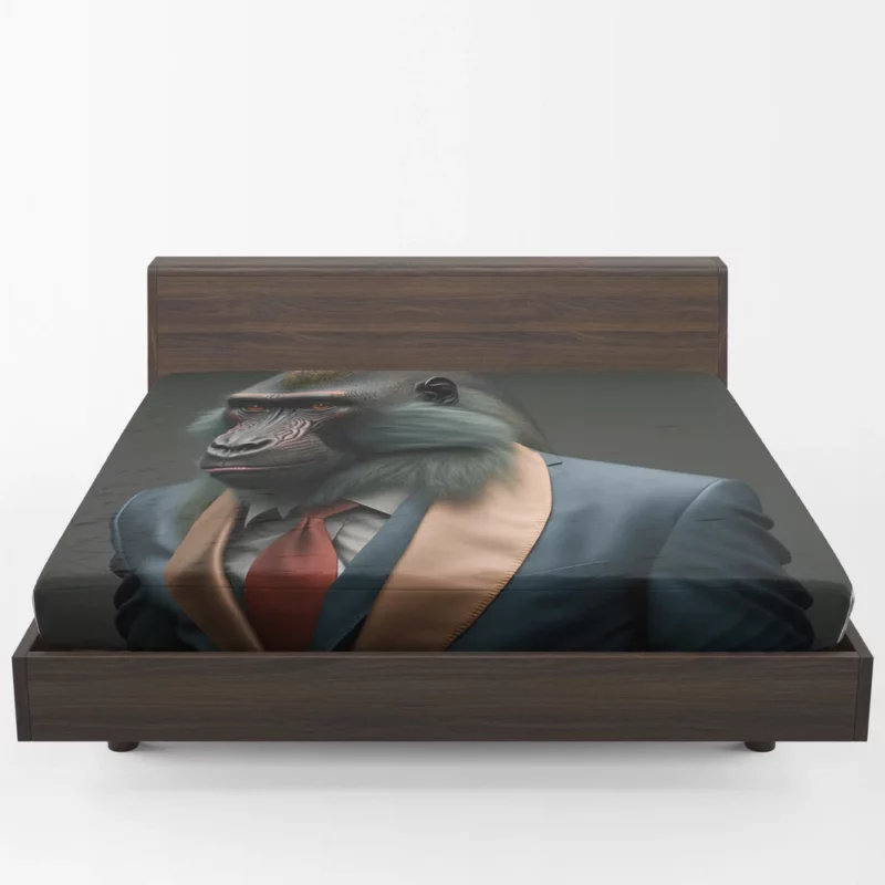 Dapper Monkey in a Suit Fitted Sheet 1