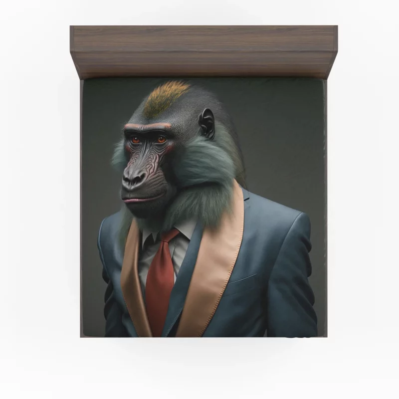 Dapper Monkey in a Suit Fitted Sheet