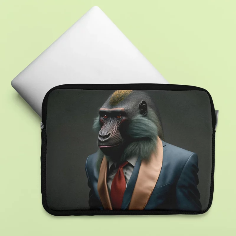 Dapper Monkey in a Suit Laptop Sleeve