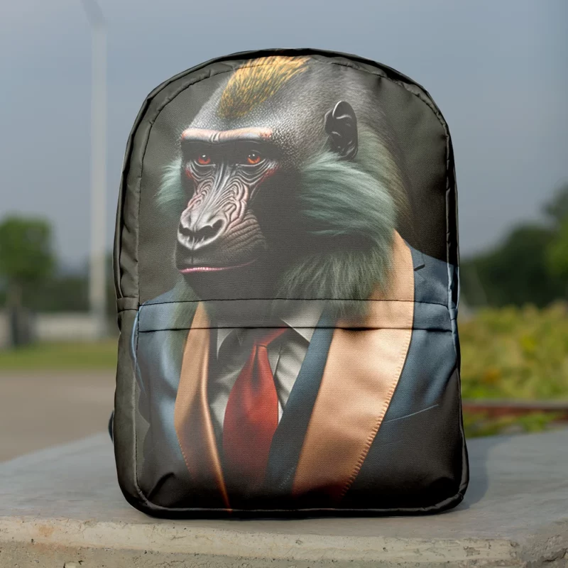 Dapper Monkey in a Suit Minimalist Backpack