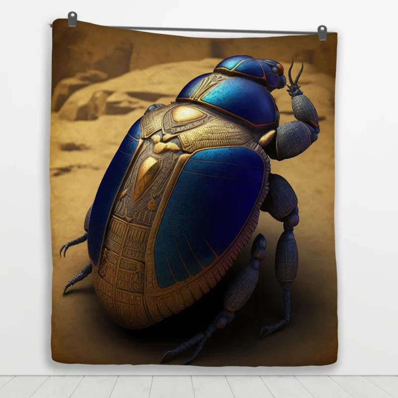 Decorative Scarab Beetle Quilt Blanket 1