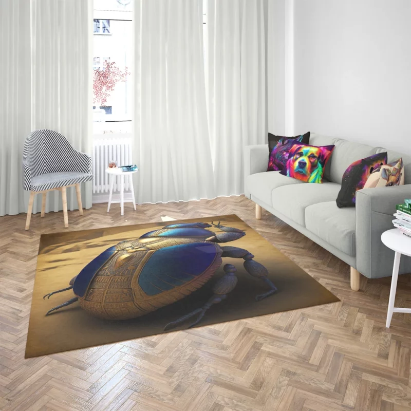 Decorative Scarab Beetle Rug 2