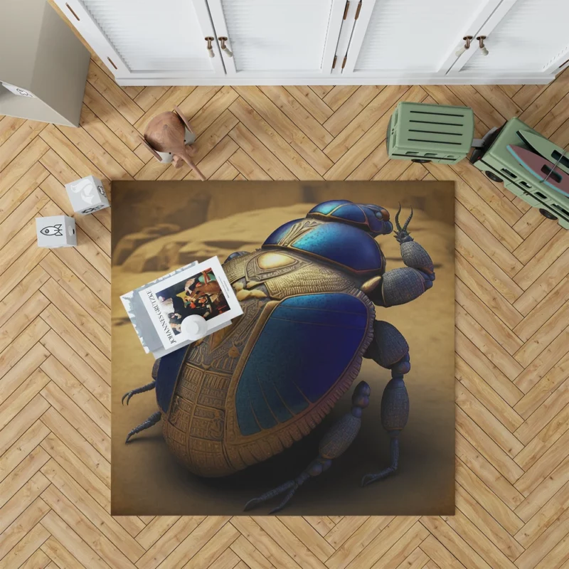 Decorative Scarab Beetle Rug