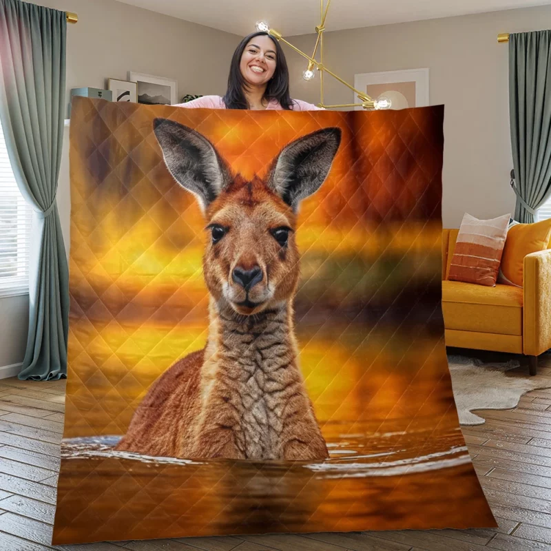 Deer Generated by AI Quilt Blanket