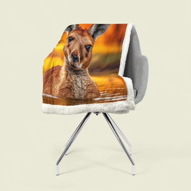 Deer Generated by AI Sherpa Fleece Blanket 1