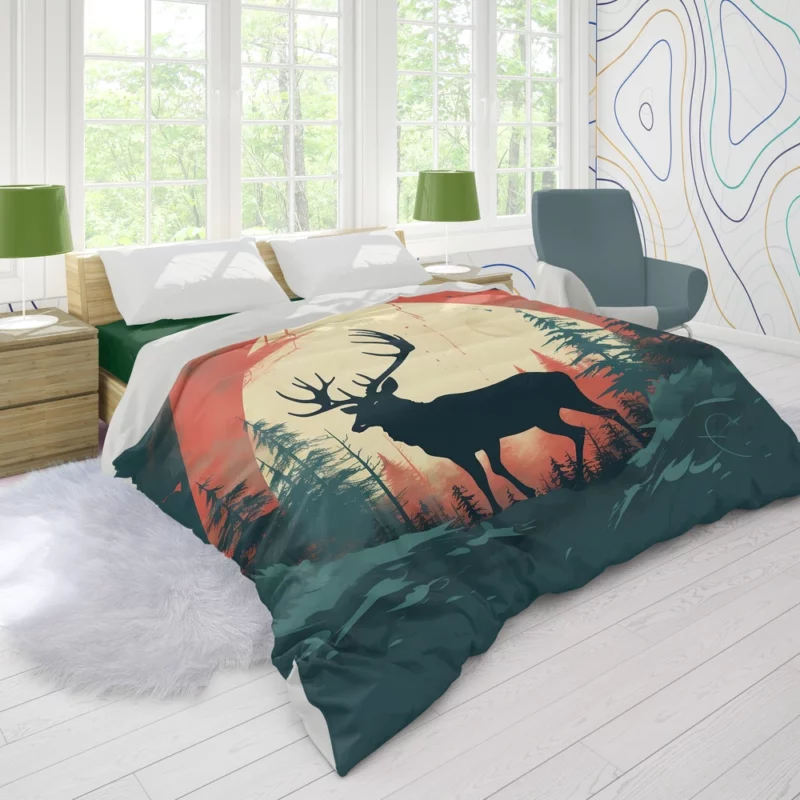 Deer Wildlife Photography Duvet Cover