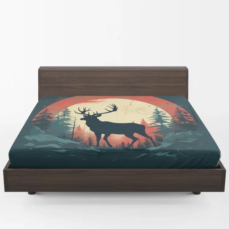 Deer Wildlife Photography Fitted Sheet 1