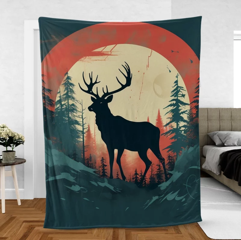 Deer Wildlife Photography Fleece Blanket