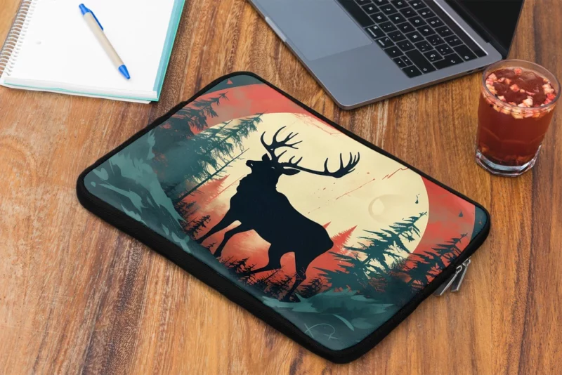 Deer Wildlife Photography Laptop Sleeve 2