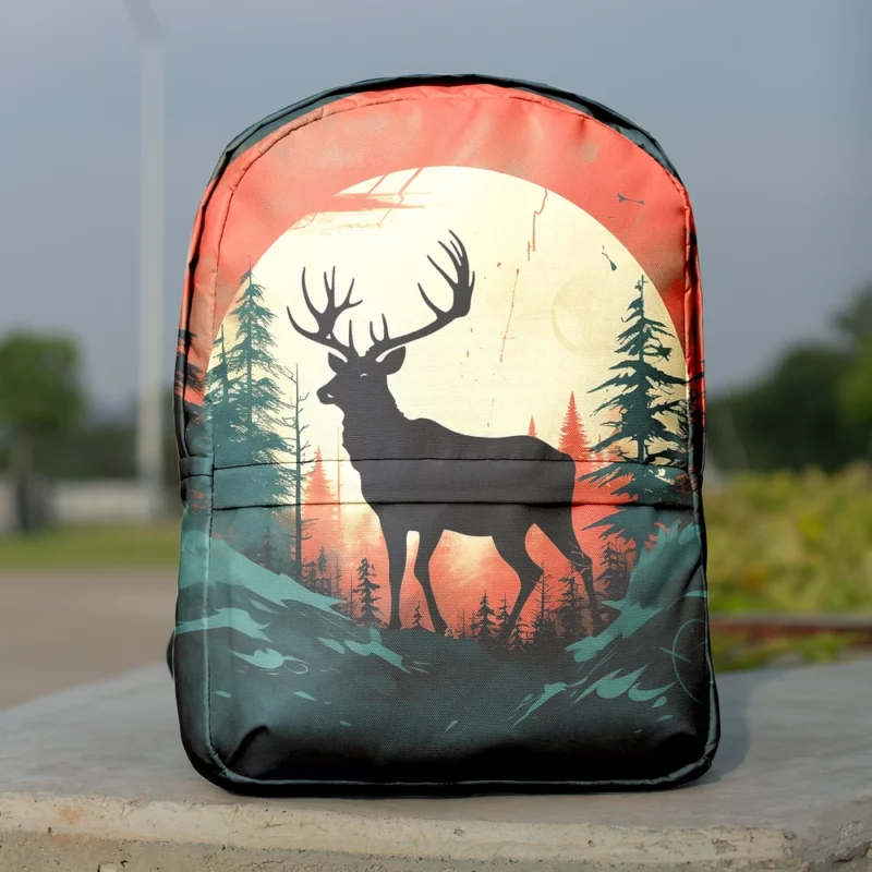 Deer Wildlife Photography Minimalist Backpack