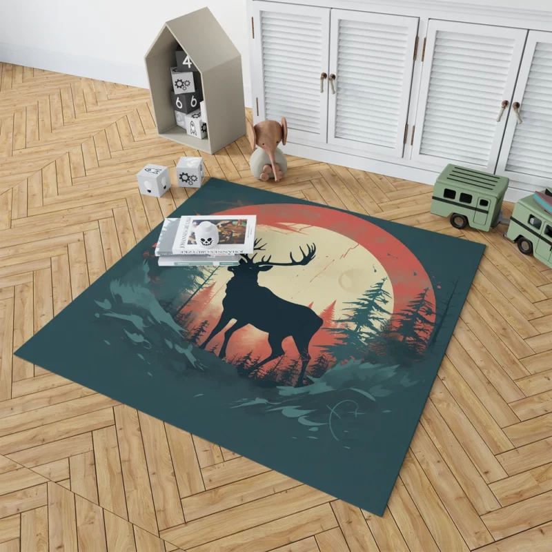 Deer Wildlife Photography Rug 1