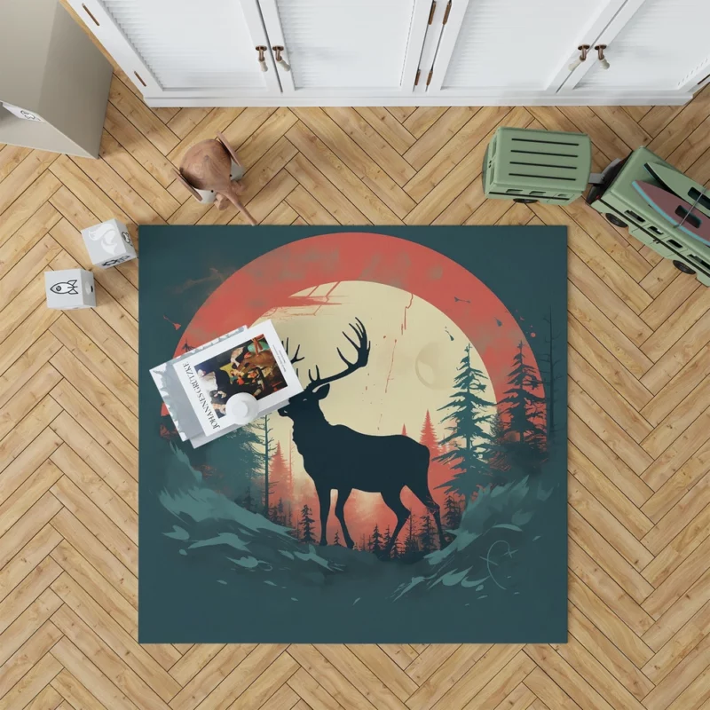 Deer Wildlife Photography Rug