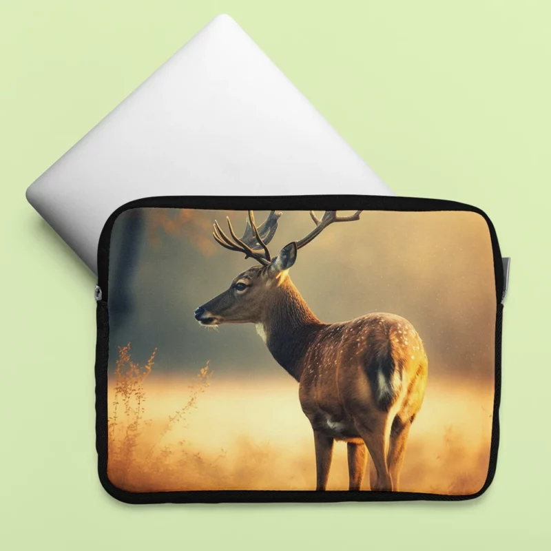 Deer in the Grasses by Water Laptop Sleeve