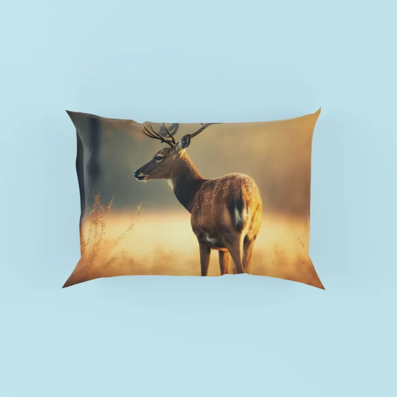 Deer in the Grasses by Water Pillow Case