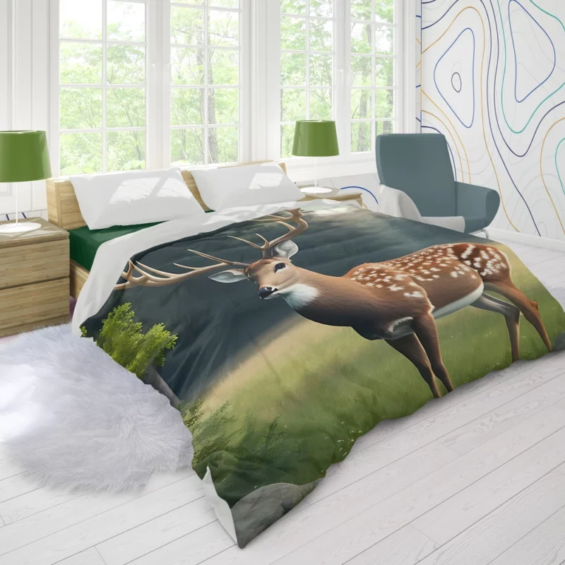 Deer in the Wilderness Duvet Cover