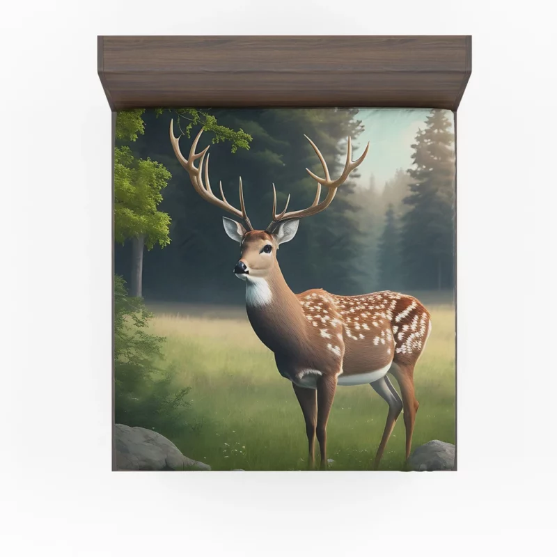 Deer in the Wilderness Fitted Sheet