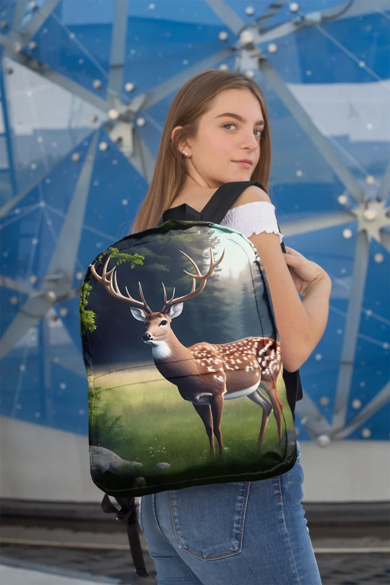 Deer in the Wilderness Minimalist Backpack 2