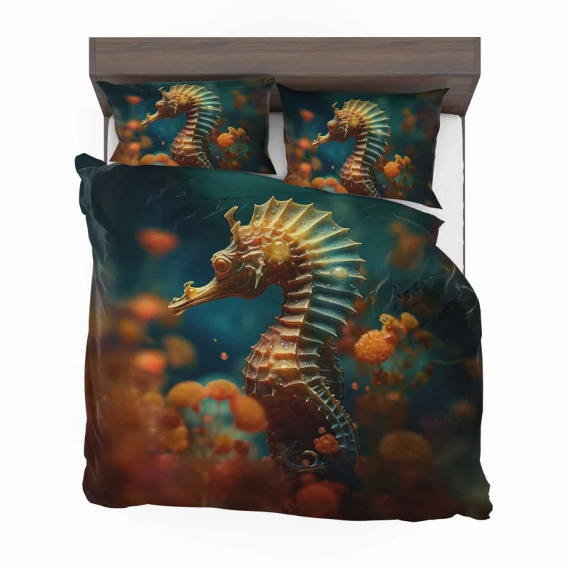 Delicate Seahorse Illustration Bedding Set 2