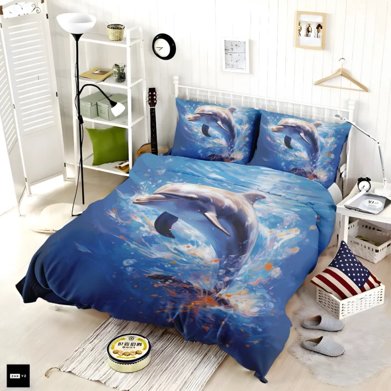 Dolphin World Animal Day Bedding Set