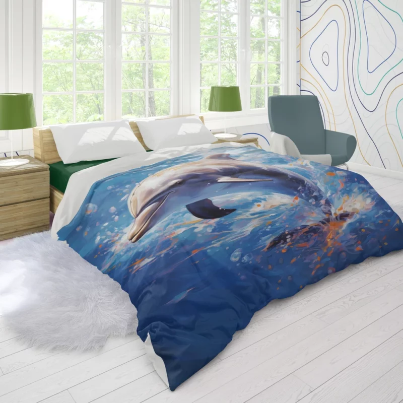 Dolphin World Animal Day Duvet Cover