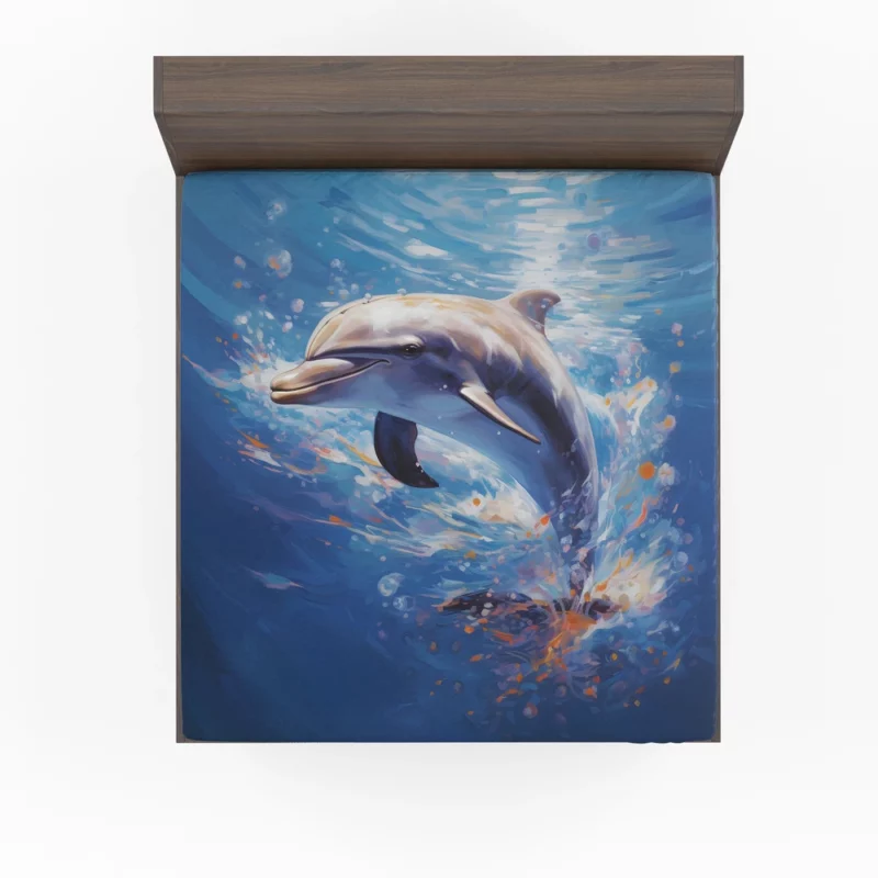 Dolphin World Animal Day Fitted Sheet