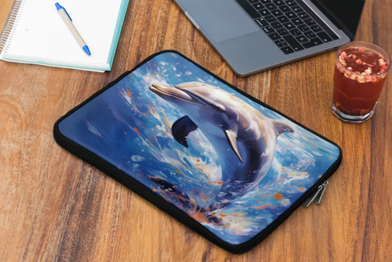 Dolphin World Animal Day Laptop Sleeve 2