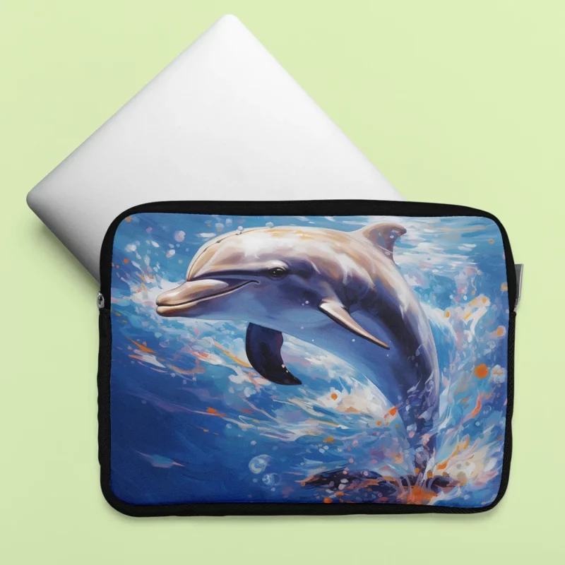 Dolphin World Animal Day Laptop Sleeve