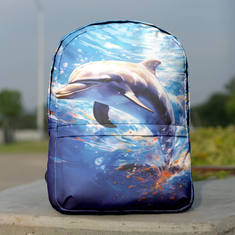 Dolphin World Animal Day Minimalist Backpack