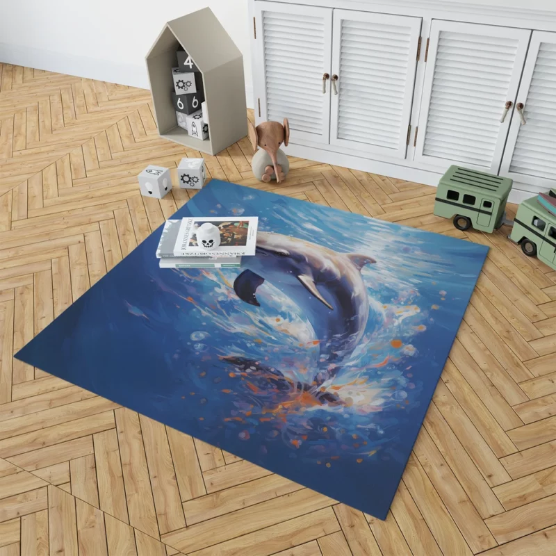 Dolphin World Animal Day Rug 1