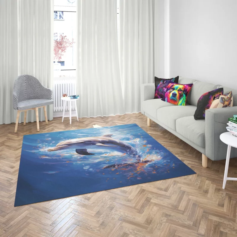 Dolphin World Animal Day Rug 2