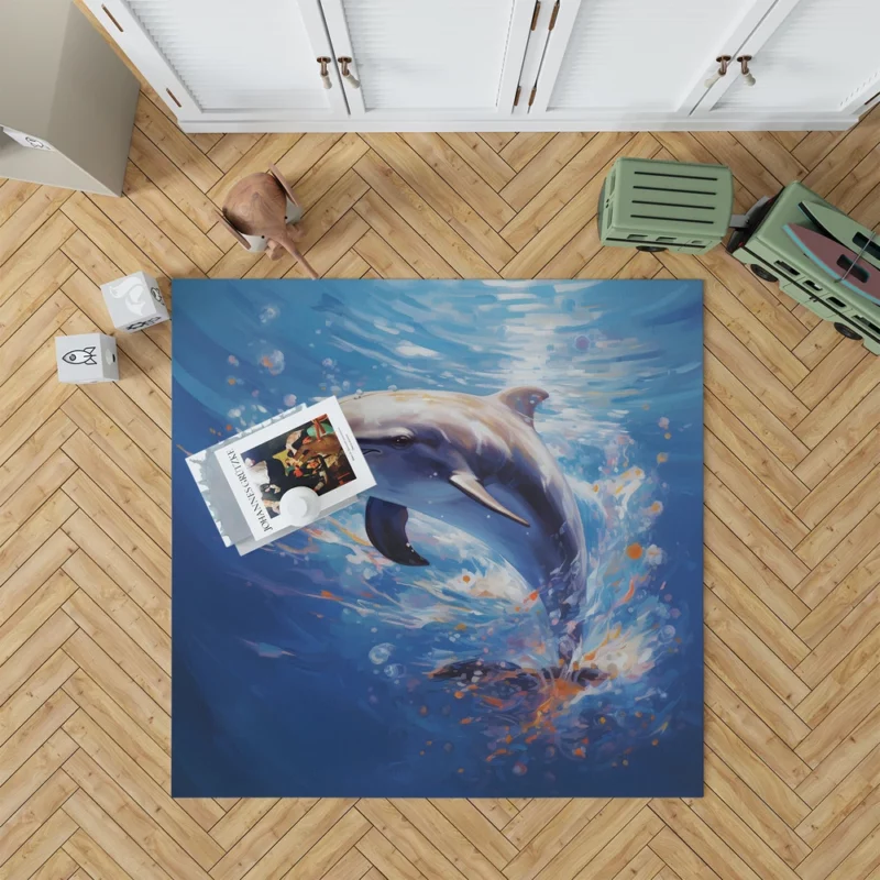 Dolphin World Animal Day Rug