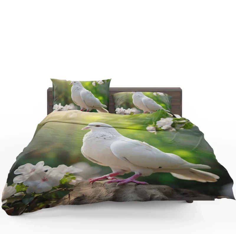 Dove Among Plants and Stone Bedding Set 1