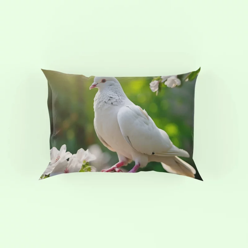 Dove Among Plants and Stone Pillow Case