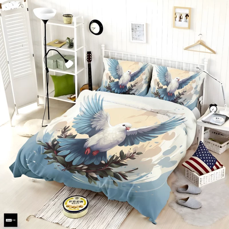 Dove Cartoon Logo Bedding Set