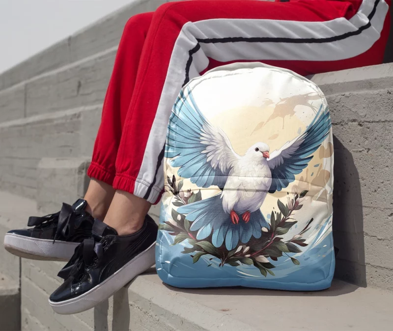 Dove Cartoon Logo Minimalist Backpack 1