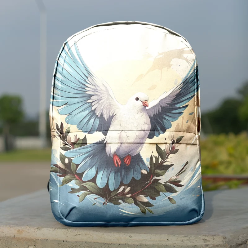 Dove Cartoon Logo Minimalist Backpack