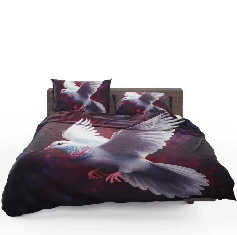 Dove Flying in Painted Sky Bedding Set 1