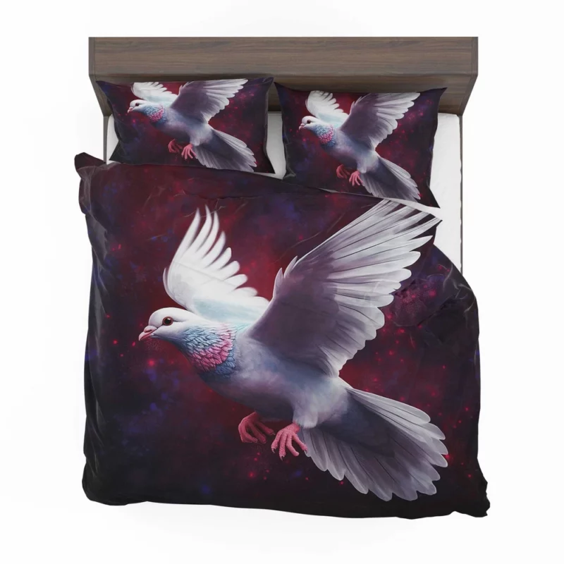 Dove Flying in Painted Sky Bedding Set 2