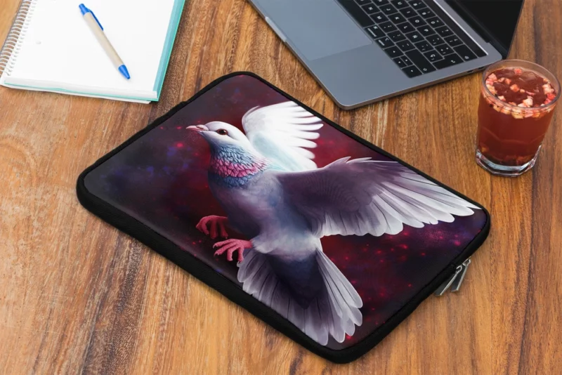 Dove Flying in Painted Sky Laptop Sleeve 2