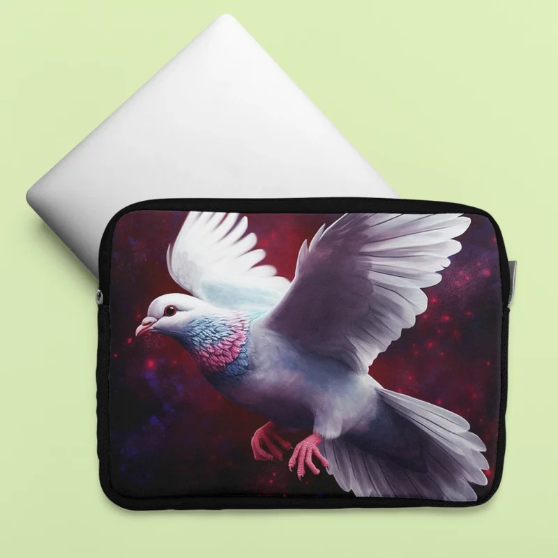 Dove Flying in Painted Sky Laptop Sleeve