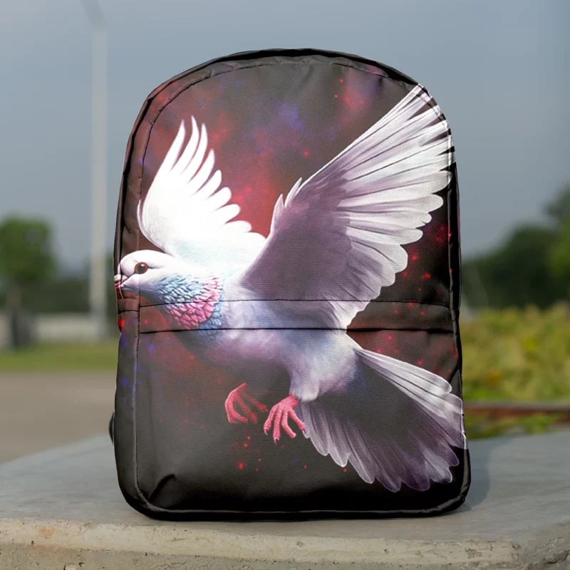 Dove Flying in Painted Sky Minimalist Backpack