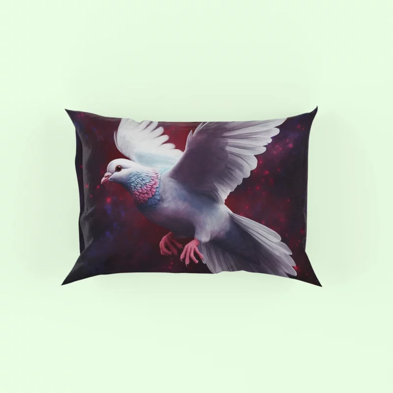 Dove Flying in Painted Sky Pillow Case