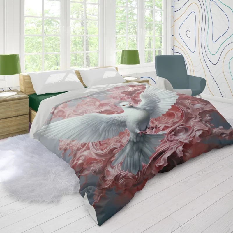 Dove Sky Painting Duvet Cover