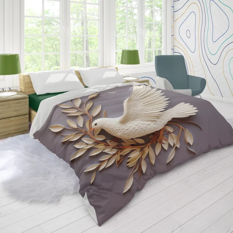 Dove Stone Wall Artwork Duvet Cover