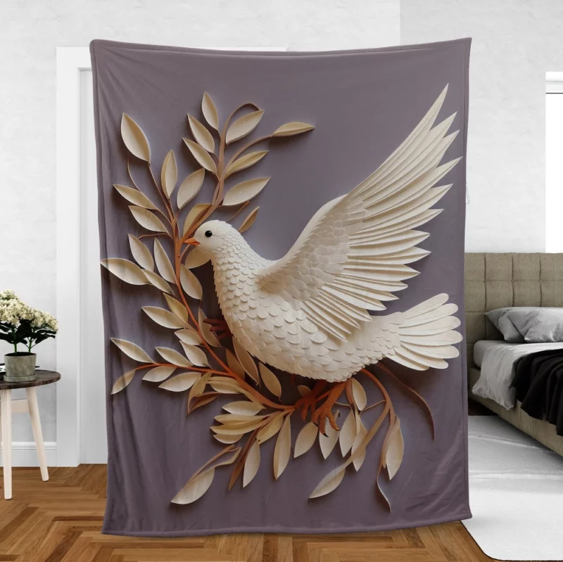 Dove Stone Wall Artwork Fleece Blanket