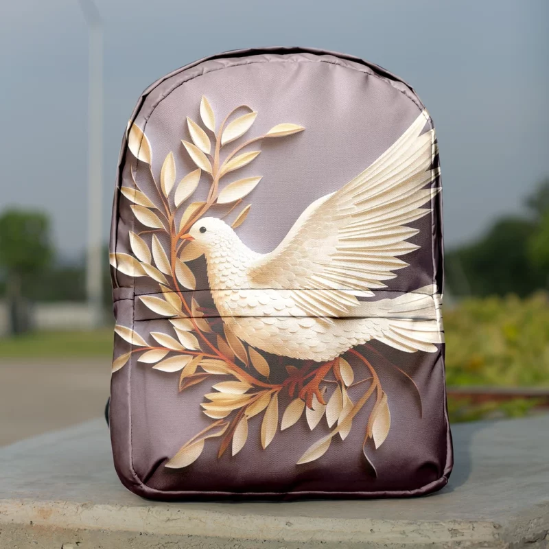 Dove Stone Wall Artwork Minimalist Backpack