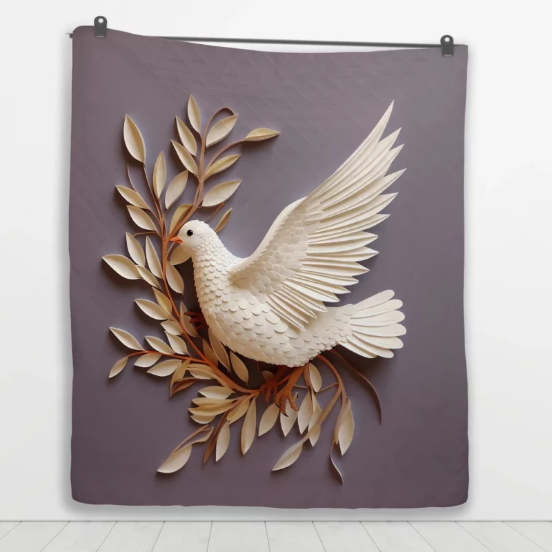 Dove Stone Wall Artwork Quilt Blanket 1