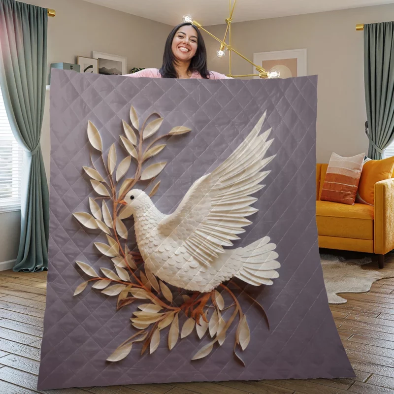 Dove Stone Wall Artwork Quilt Blanket