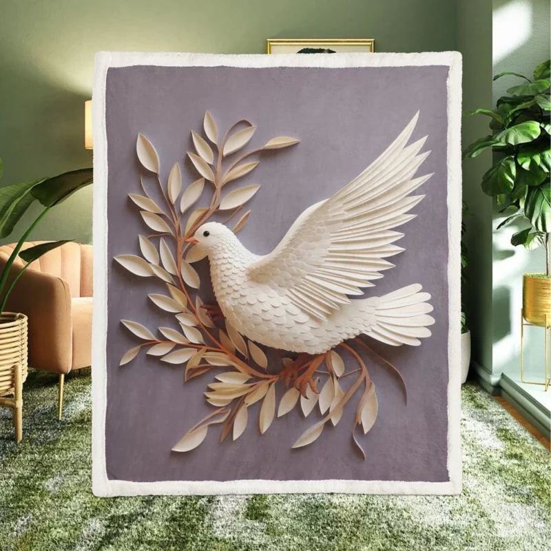 Dove Stone Wall Artwork Sherpa Fleece Blanket